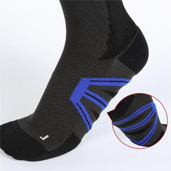 3 Pairs Long Knee Compression Marathon Sports Running Socks Test Sample